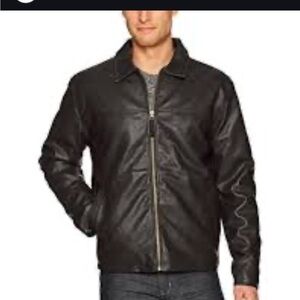 U.S. Polo Assn. Dark Vegan Leather Bomber Jacket